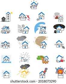 Various damage material sets for housing 