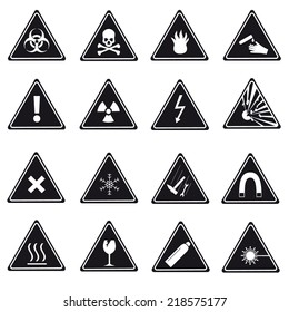 various danger signs types eps10