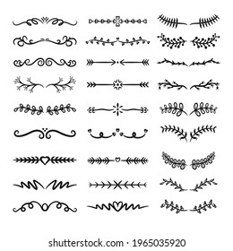 Various decorative text dividers set