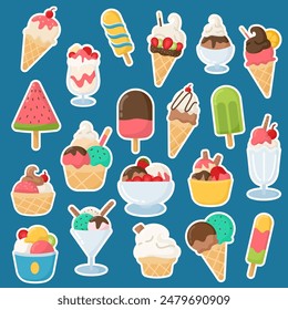 Various and delicious ice cream