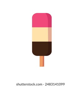 various delicious ice cream on stick 