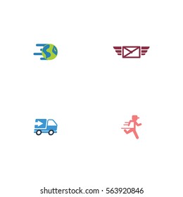 Various Delivery Service Logo Vector Element Set