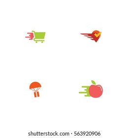 Various Delivery Service Logo Vector Element Set