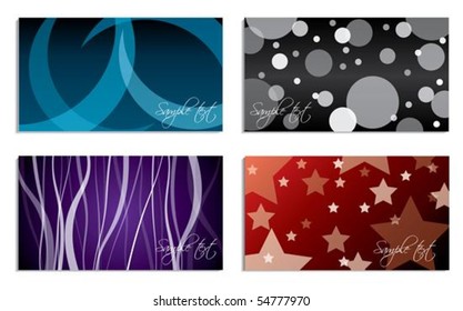 Various design business card set