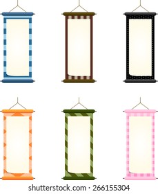 Various design of traditional hanging scroll