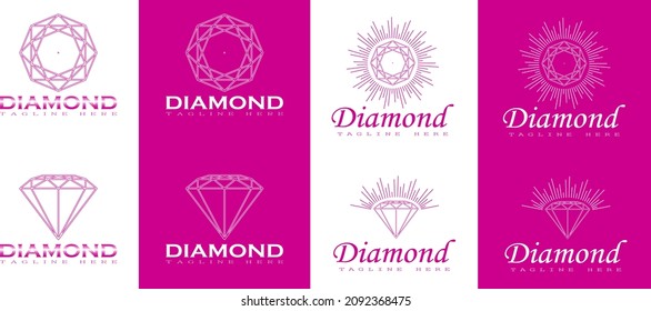 various diamond logo by vector design 
