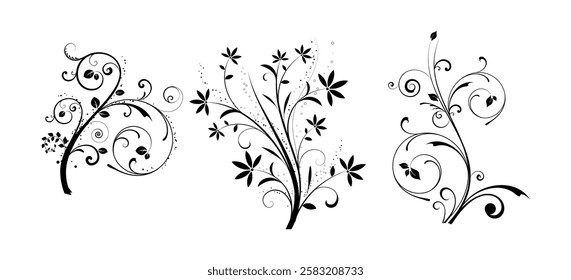 Various different floral designs art