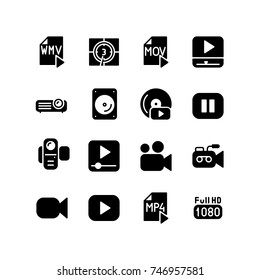 Various digital media icons and changing technology