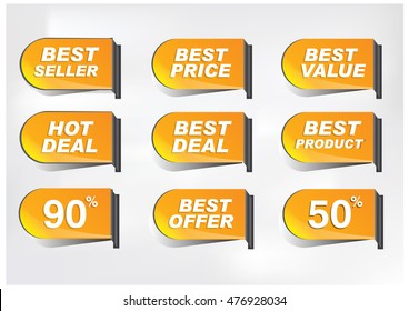 various discount tags 