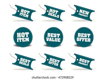 various discount tags & labels
