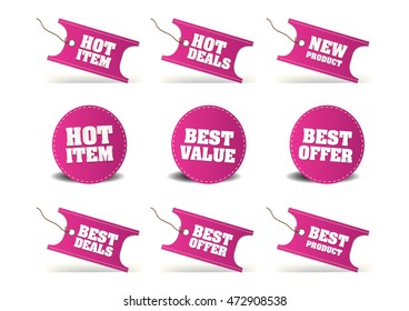 various discount tags & labels
