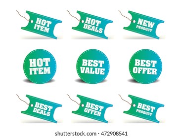 various discount tags & labels