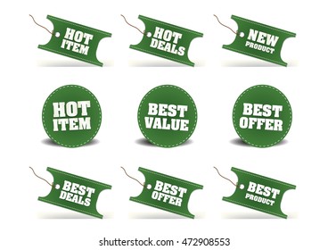 various discount tags & labels