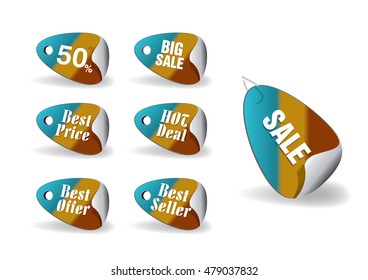 various discount tags & labels