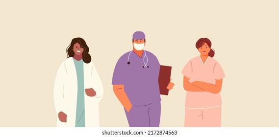 Various doctors and medical professionals set