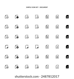 Various Document Simple Icon Set
