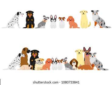 various dogs border set