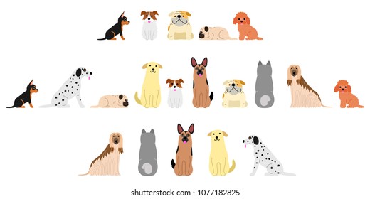 various dogs border set1