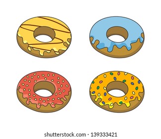 various donut illustration