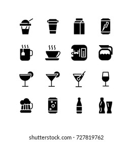 Various drink and alcohol icons put together