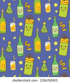 various drink kawaii background
