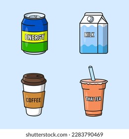 Various Drink Packaging and Cup Graphic Element Collections