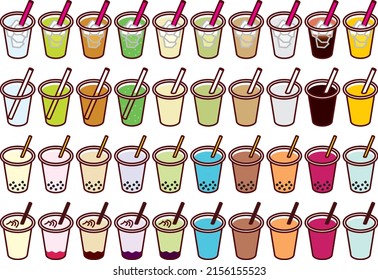 Various drinks in a cup with a lid
