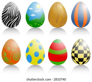 Various Easter eggs patterns