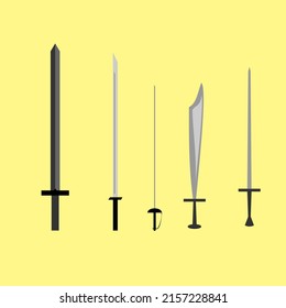 armas de varios bordes sobre un fondo amarillo