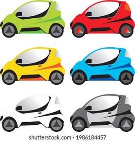 Various editable vector format land vehicles images