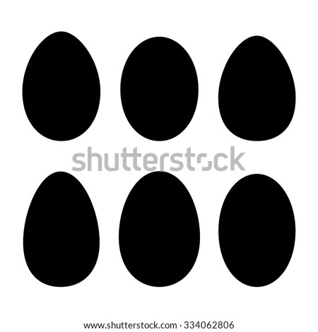 Various egg shapes. Vector.