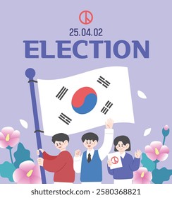 Various Election Voting Encouragement Illustration 