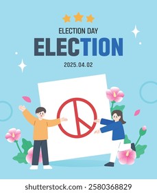 Various Election Voting Encouragement Illustration 