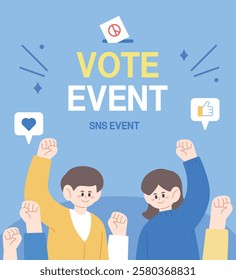 Various Election Voting Encouragement Illustration 