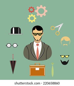 various elements hipster style clothing & accessories