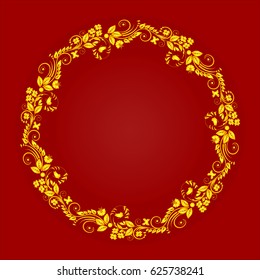 various elements of the ornament frames and gold color