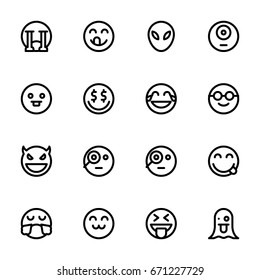 Various emoticons icon set