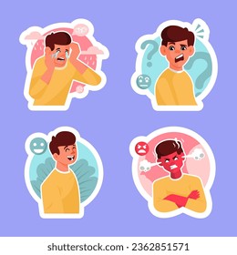 Various Emotional Conditions Sticker Set