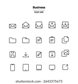 Various expression icons used in the office