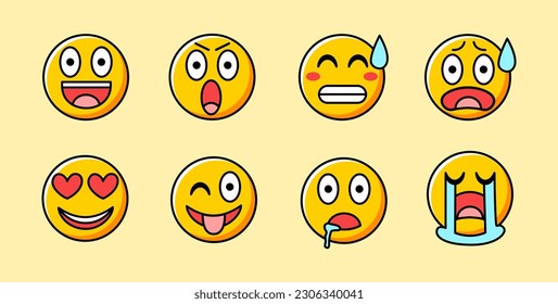 Various Expressions of Emoticon Collections on World Emoji Day