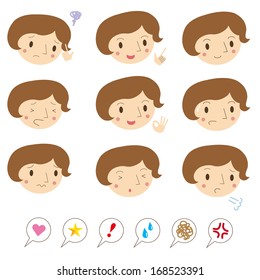 Various expressions female