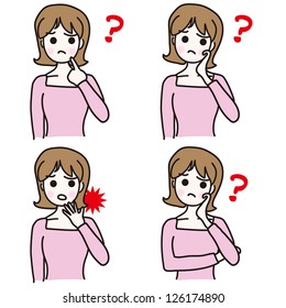 Various faces of  women