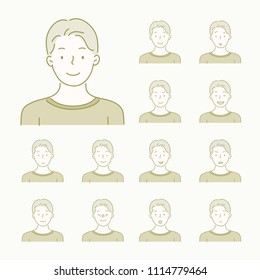 various facial expression emoji icons hand drawn style vector doodle design illustrations. various facial expression emoji icons hand drawn style vector doodle design illustrations.