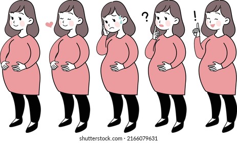 Various feelings of the pregnant woman