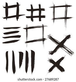 The various figures which I drew with a brush