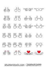 Verschiedene grafische Abbildungen der Fingerform