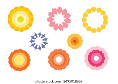 Various flower or floral graphic with colorful for element and illustration