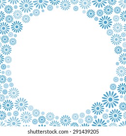 Various flower frame background with copy space