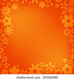 Various flower frame background with copy space
