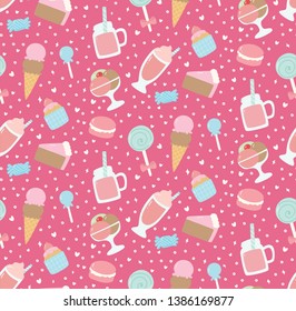 various food and drink seamless pattern